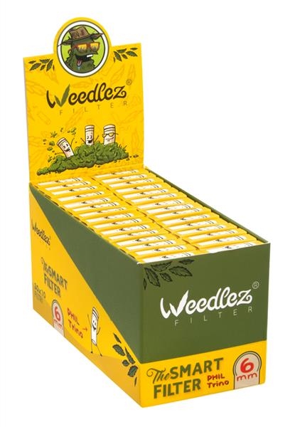 WEEDLEZ® Phil Trino 6mm CLASSIC Smart Filter Zellulose-Aktivkohlefilter 30x 10er